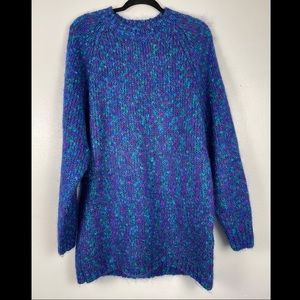 Vintage Valerie Stevens Speckled Blue and Purple Sweater